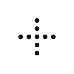 a collection of small dots forming a plus sign