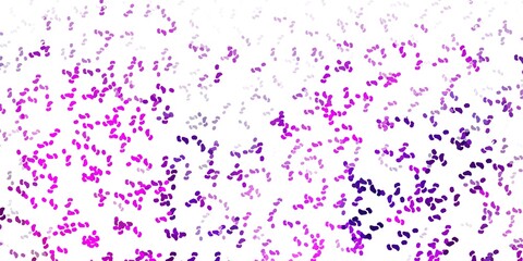 Light purple, pink vector background with random forms.