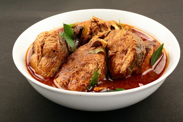 Homemade delicious and spicy red hot butter fish curry, Kerala fish curries recipes.