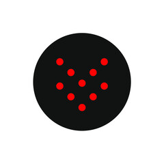 the red waypoints face down inside the circle