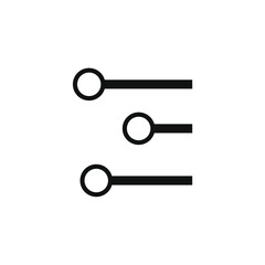 three circles attached to the line