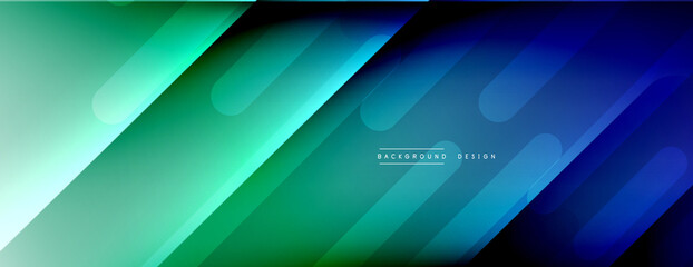 Fototapeta premium Dynamic lines abstract background. 3D shadow effects and fluid gradients. Modern overlapping forms