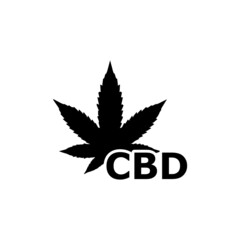 CBD cannabidiol icon isolated on white background