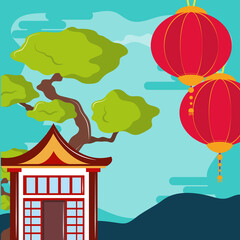 asia house landscape