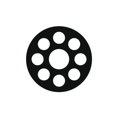 some small circles circle inside the big black circle