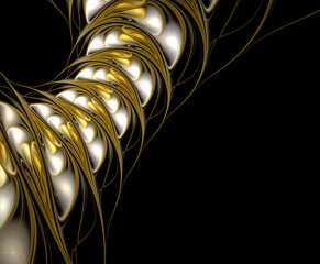 Black background with abstract fractal pattern