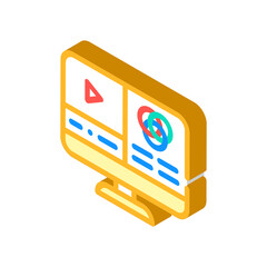 video color correction isometric icon vector. video color correction sign. isolated symbol illustration