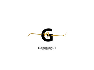 Letter GM Logo, creative gm mg signature logo for wedding, fashion, apparel and clothing brand or any business - obrazy, fototapety, plakaty