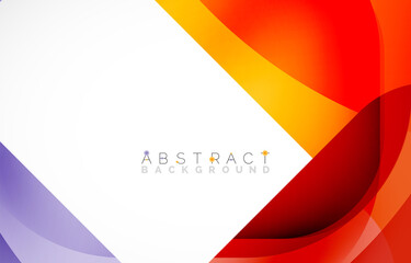 Minimal background. Abstract square shape with round corners created with wavy forms. Vector Illustration For Wallpaper, Banner, Background, Landing Page