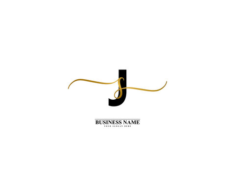 Letter JS Logo, creative js sj signature logo for wedding, fashion, apparel and clothing brand or any business