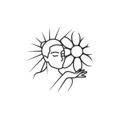 Beauty logo template design vector icon illustration.