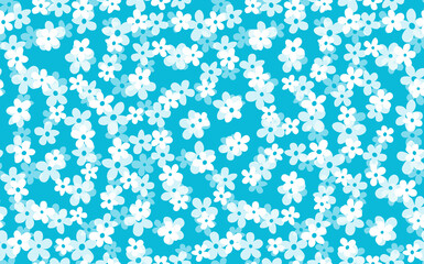 Floral seamless with hand drawn color flowers. Cute summer background. Modern floral compositions. Fashion vector stock illustration for wallpaper, posters, card, fabric, textile