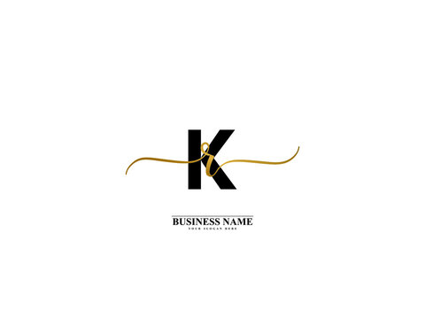 Letter KR Logo, creative kr rk signature logo for wedding, fashion, apparel and clothing brand or any business