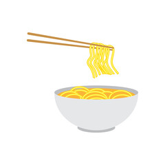 Noodles icon illustration design template