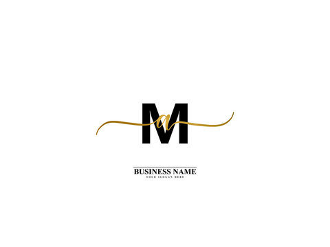 Premium Vector  Initial h and m logo design with elegant and minimalist  handwriting style hm signature logo or symbol for wedding fashion jewelry  boutique and business identity
