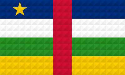 Artistic flag of Central African Republic with 3d geometric wave concept art design. Correct Proportion. No opacity effect. Eps (vector) and JPEG (high resolution) format in zip file.