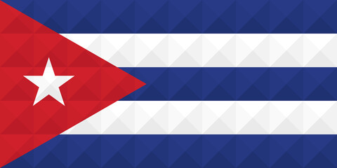 Artistic flag of Cuba with 3d geometric wave concept art design. Correct Proportion. No opacity effect. Eps (vector) and JPEG (high resolution) format in zip file.
