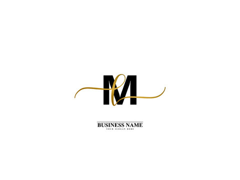 Letter ML Logo, creative ml lm signature logo for wedding, fashion, apparel and clothing brand or any business