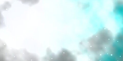 Light BLUE vector pattern with abstract stars.