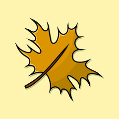 Dried leaves vector illustration isolated brown leaf elements for autumn and summer design