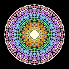 Mandala dot art design, Vecter pattern