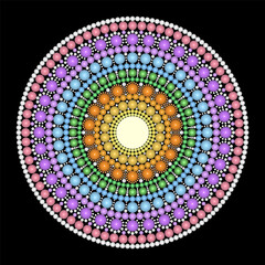 Mandala dot art design, Vecter pattern