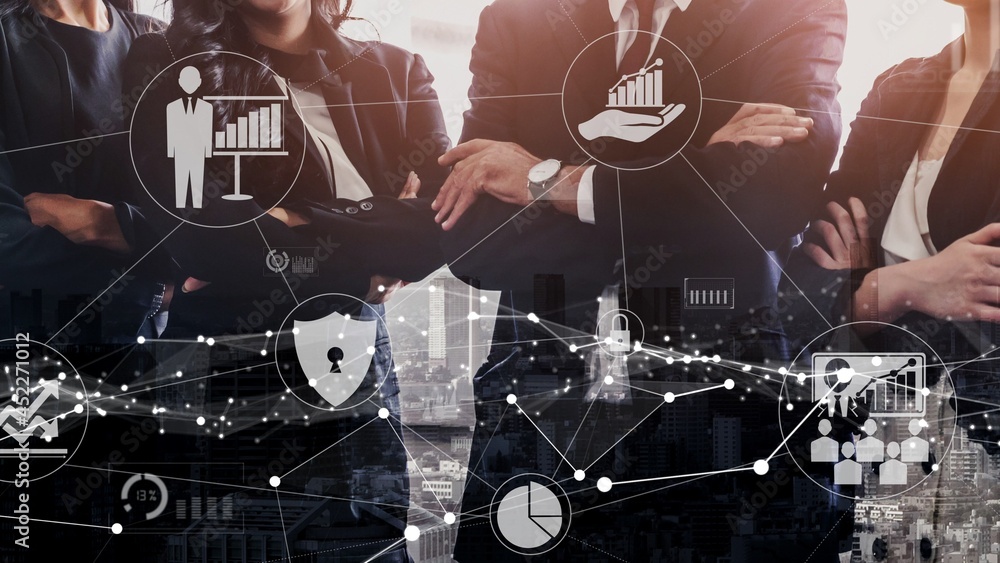 Poster conceptual business dashboard for financial data analysis . 3d render computer graphic .