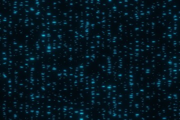 Abstract Digital Glowing matrix blue light streaks moving Techno Background 3D rendering