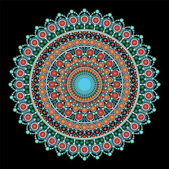 Mandala dot art design, Vecter pattern