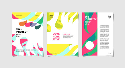 A collection of template design layouts, ready for use for various purposes, as product introduction, marketing, advertising, invitation, stationary or poster. Vector EPS