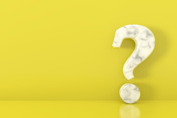 Question mark sign banner. 3D rendering.