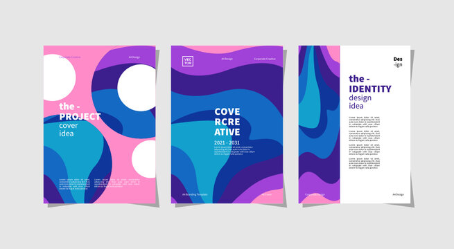 A collection of template design layouts, ready for use for various purposes, as product introduction, marketing, advertising, invitation, stationary or poster. Vector EPS