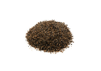 Mashed black sesame on isolated background