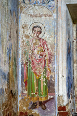 wall painting inside an abandoned Orthodox church