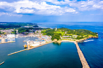 Fototapeta na wymiar 夏の小名浜港（福島県いわき市）