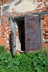 an old iron-bound door