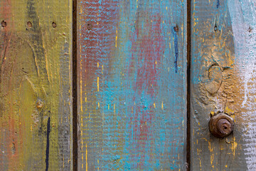 Old painted wood wall - texture or background