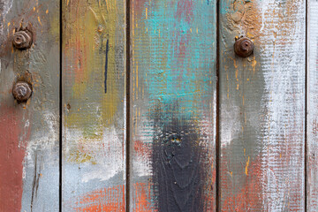 Old painted boards for use as a background