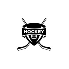 premium hockey club team vector black logo design template isolated white background
