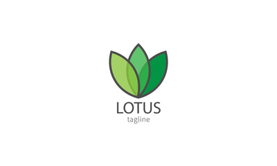Premium vector template logo lotus flower
