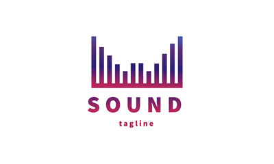 Premium vector logo sound, soundwave, music, dj, modern style