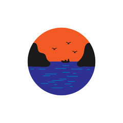 Bay icon design illustration template