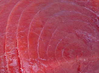  a tuna fish meat on the table