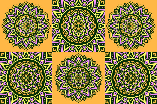 vintage mandala art pattern abstract texture background