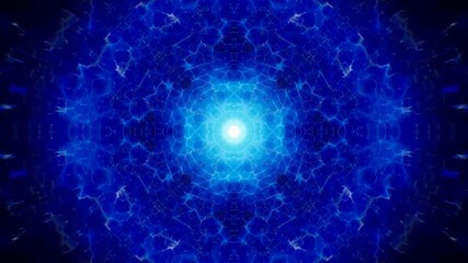 Blue Fractal Energy Wave Tunnel