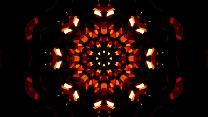 Fire Color Stained Glass Pattern Background