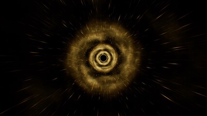 Line Particles Scattering in the Gold Nebula Holes © shufilm