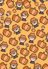  Most  Colorful seamless pattern with food and drinks