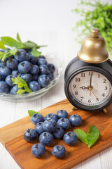 ブルーベリーを朝に摂るイメージ