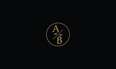 Monogram AB vector logo letters